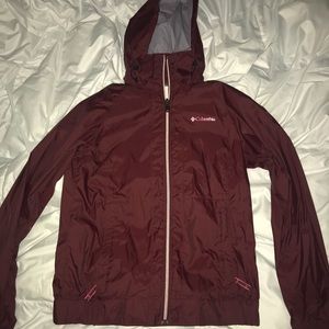 Burgundy Columbia Rain coat