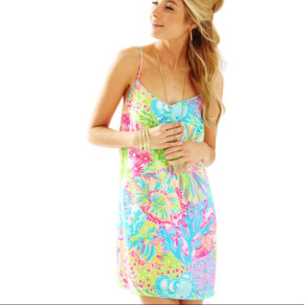 Lilly Pulitzer Dusk Strappy Silk Slip Dress