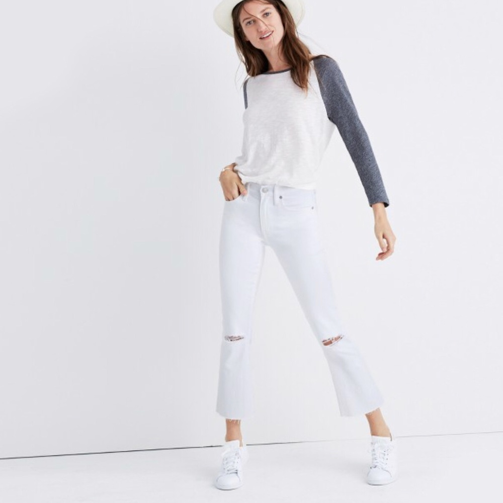 Madewell Cali Demi Boot Jeans White (25)