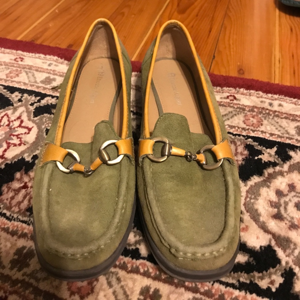 Green Suede loafers