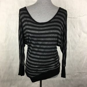 ✨Splendid Asymmetrical Striped Metallic Top