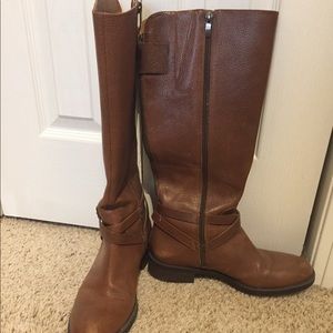 Enzo Angiolini tall brown leather riding boots