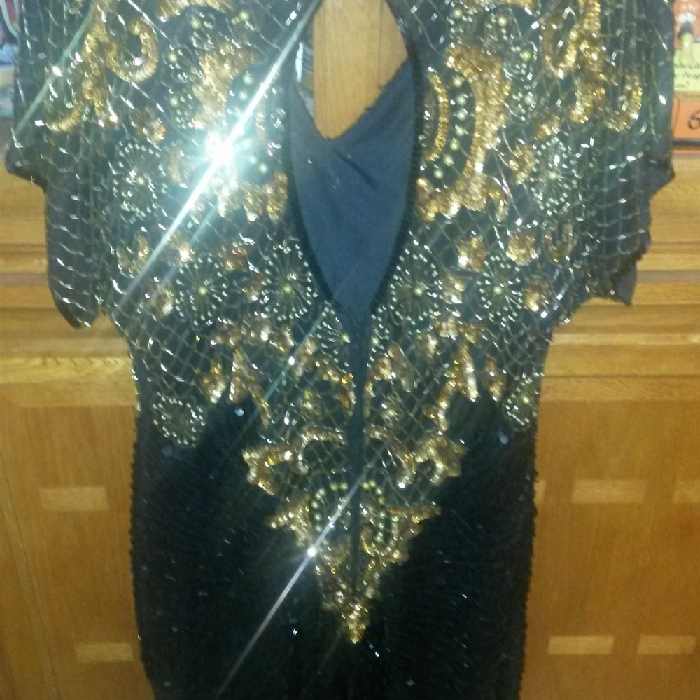 Fully beaded dress... not full length