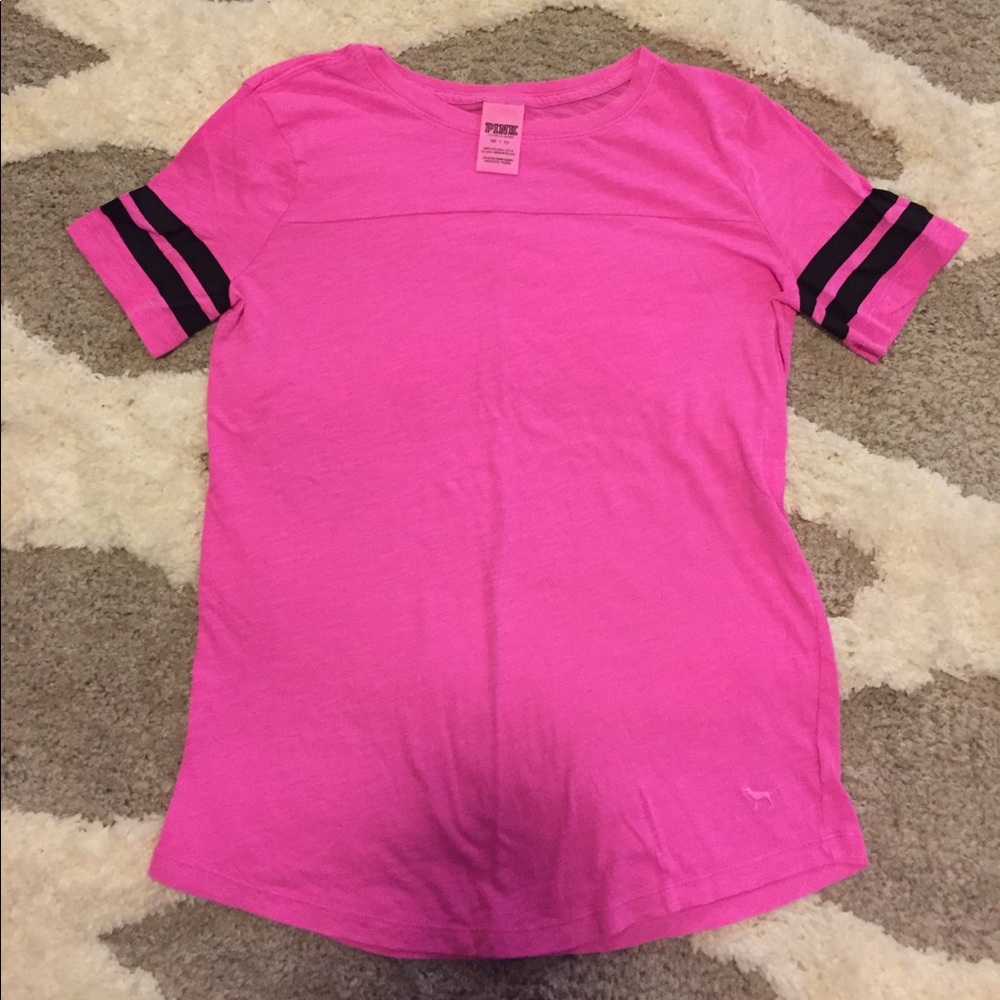 Pink Victoria’s Secret Baseball Tee