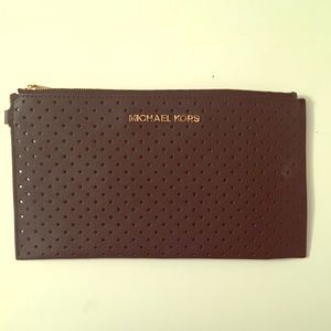 Michael Kors Perforated Clutch - Black
