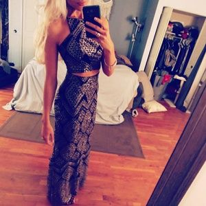 Sparkly Formal 2-Piece Dress