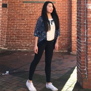 Hollister Dark Blue Paisley printed cover up