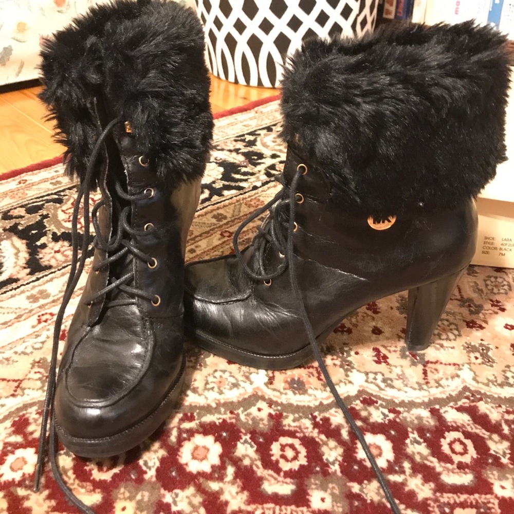 Michael Kors Black bootie heels