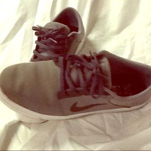 Gray Nike SB shoes