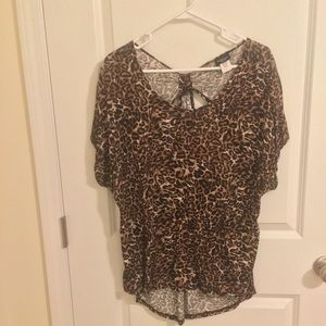 Leopard print flowy top
