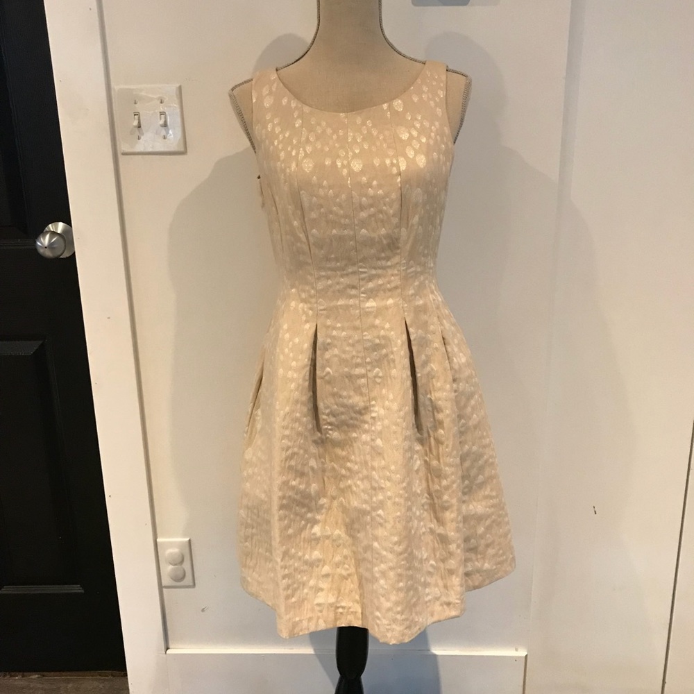 Gold and peach dress