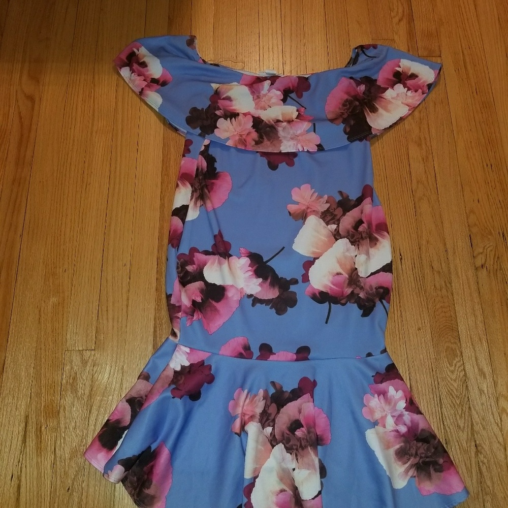 Off The Shoulder Bodycon Floral Dress