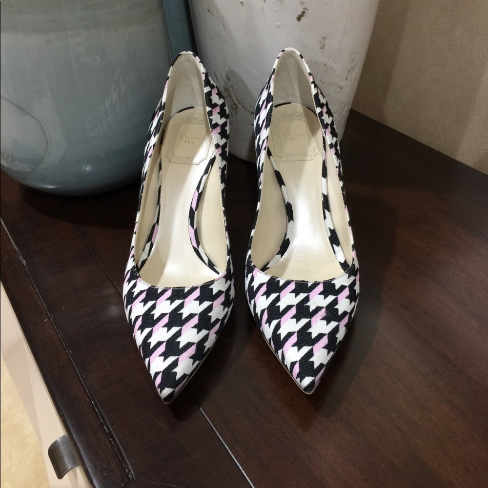 Christian Dior Plaid Volt Heels