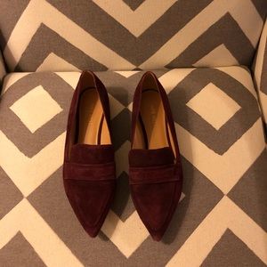Nine West Maroon Red Pointy Flats