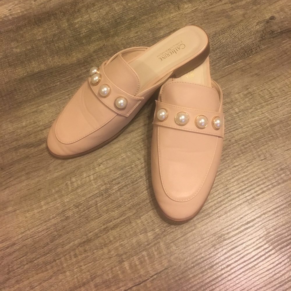 • Pink Pearl Slip Ons •