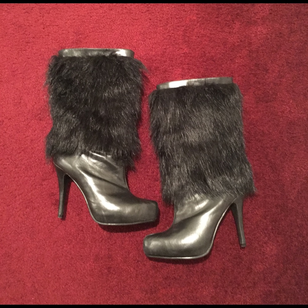 Black Stiletto Fashion Winter Boot. Size 11.