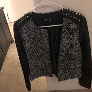 Leather jacket with studs