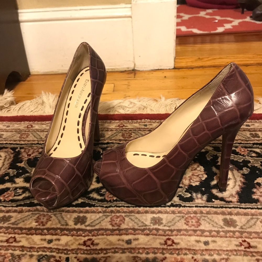 Enzo 4 inch platform pumps