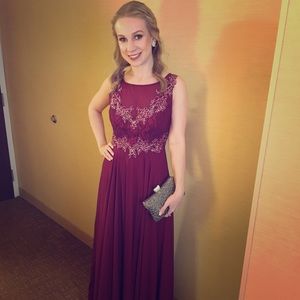 Merlot bridesmaid dress