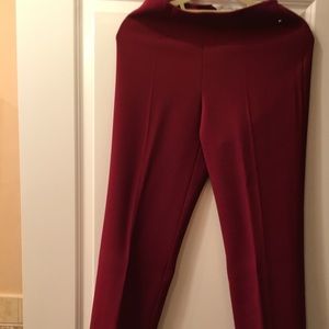 Max Mara stretch red wool pants