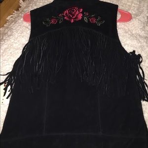 Fringe Vest/Jacket with Tose embroidering