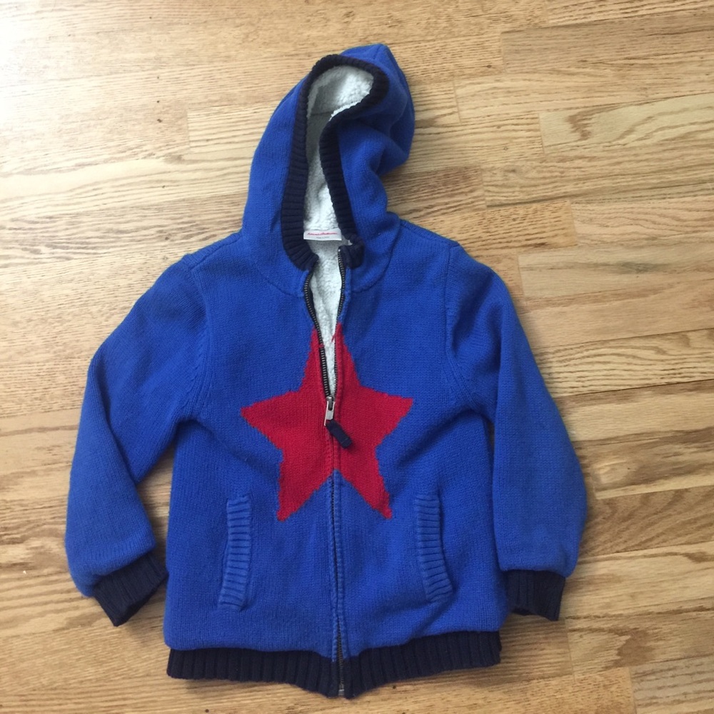 EUC Hanna Anderson fleece lined sweater jacket