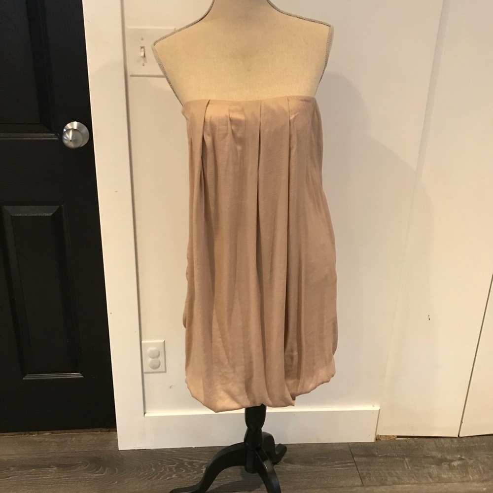 Silk strapless dress