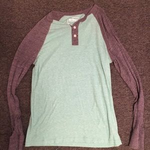 Long sleeve two toned shirt