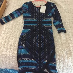 Tribal Print Long sleeve dress