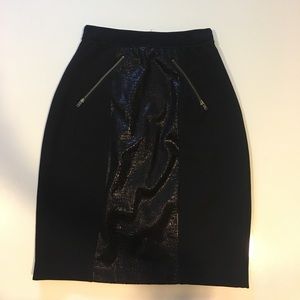Sexy Black Midi Skirt Plenty x Tracy Reese