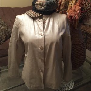 ✨🔥Opulent beige colored Leather Blazer/Jacket🔥✨