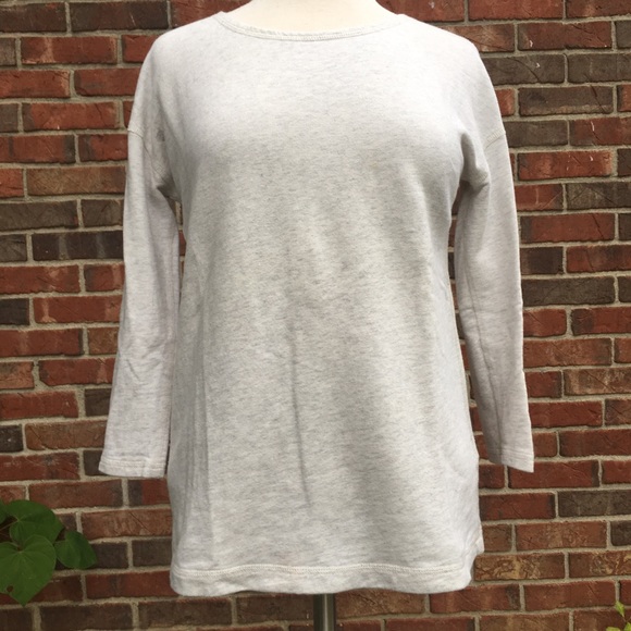 J.Crew back zipper, 8542 grey long sleeve shirt - Picture 3 of 6