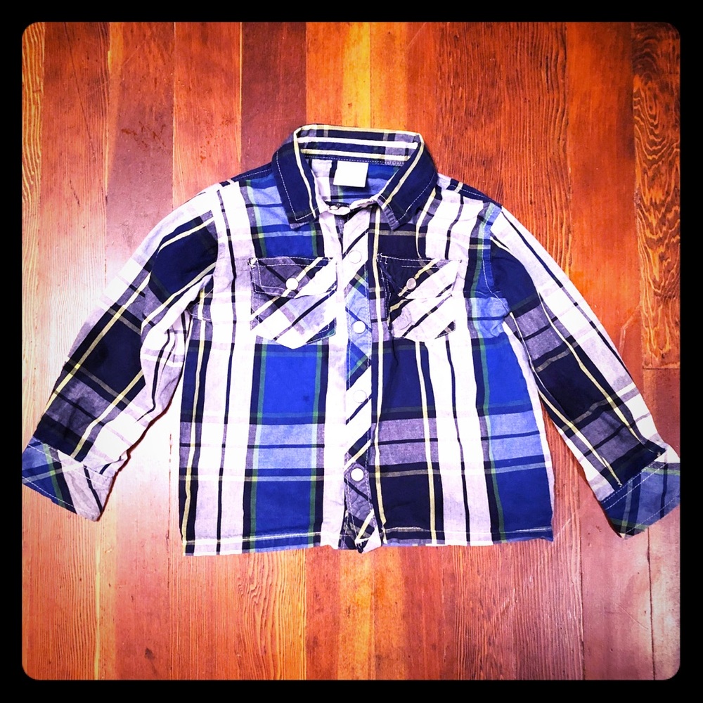 Lil’ Man 24 Month long sleeved Button (snap) up 😎