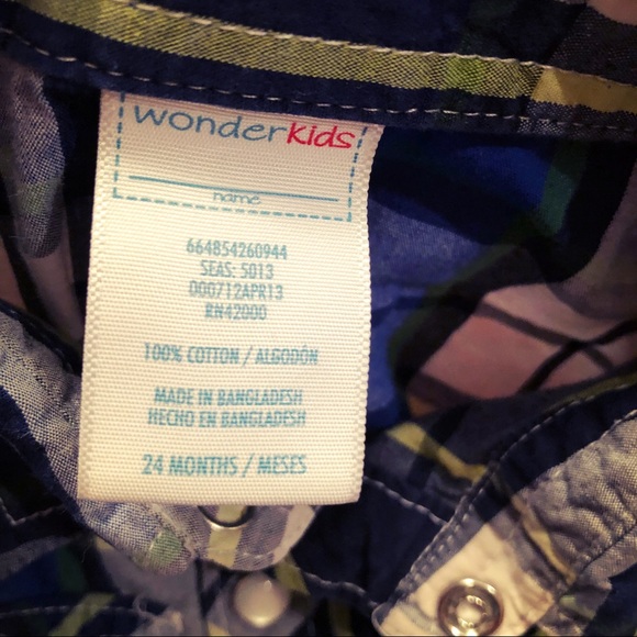 Lil’ Man 24 Month long sleeved Button (snap) up 😎 - Picture 3 of 4