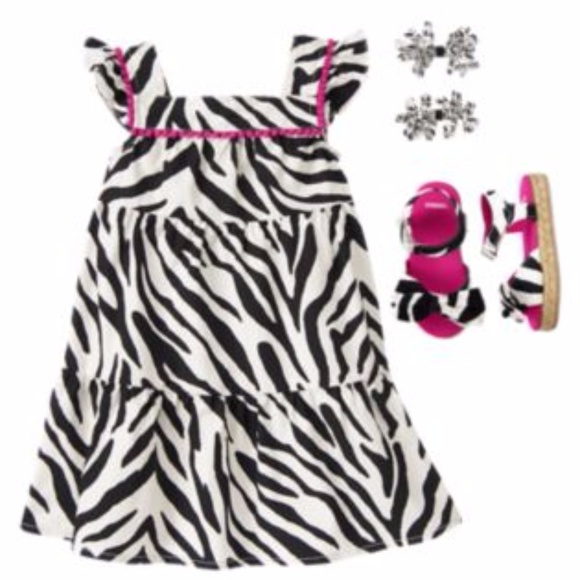 GYMBOREE Girl's Wild For Zebra Animal Print Dress - Picture 2 of 8
