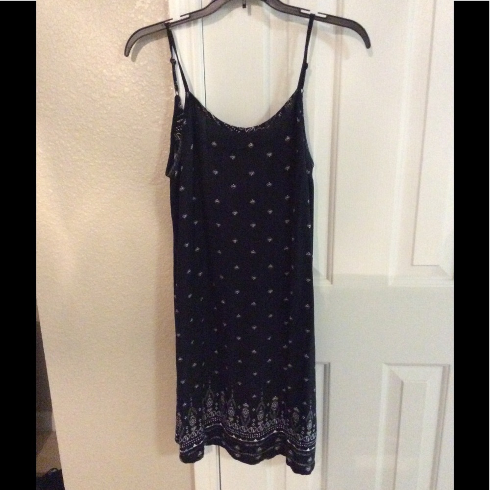 Black open back dress