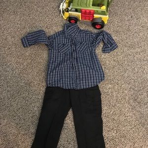 2 piece long sleeves shirt & cargo pants