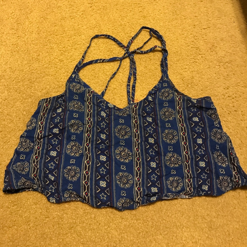 Tribal Cropped Hollister Tank Top