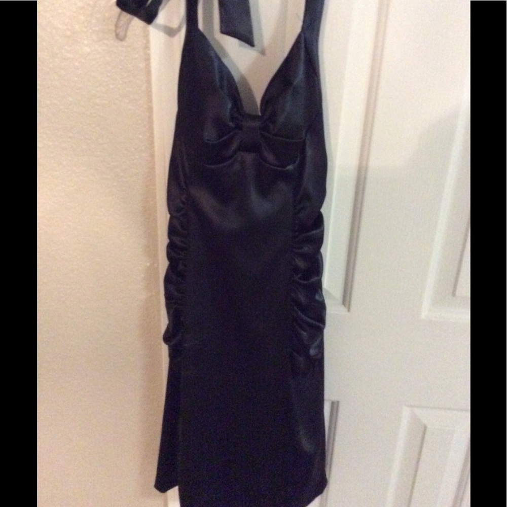 Black halter dress