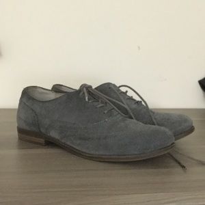 Grey Suede Oxfords
