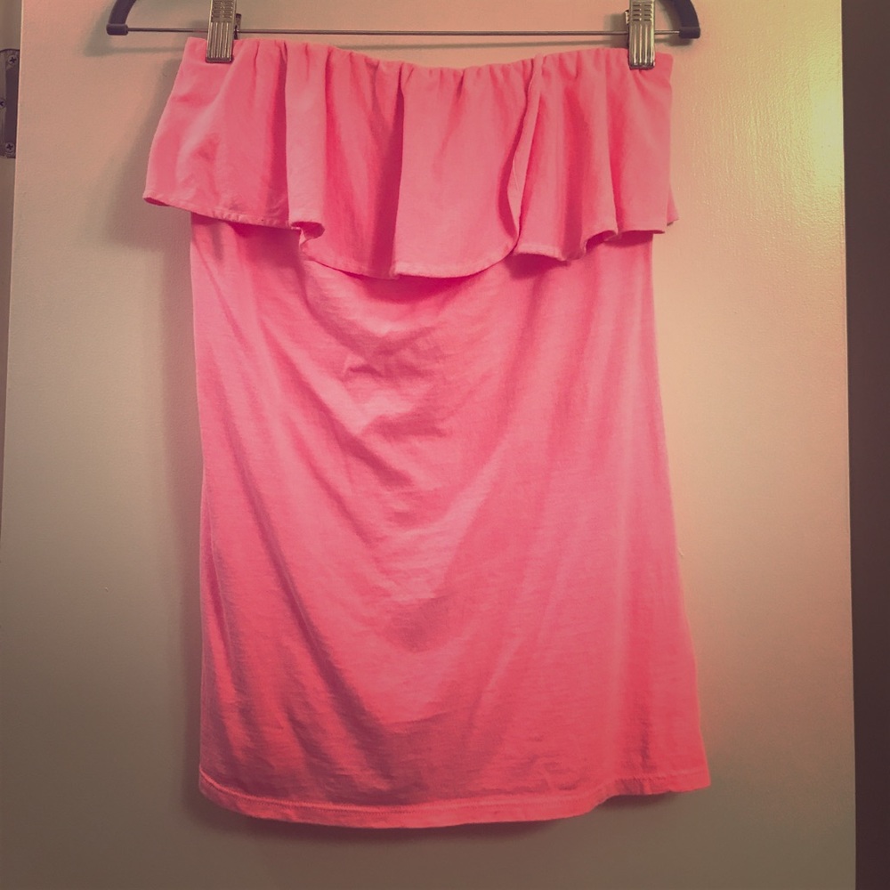 Lilly Pulitzer hot pink strapless top