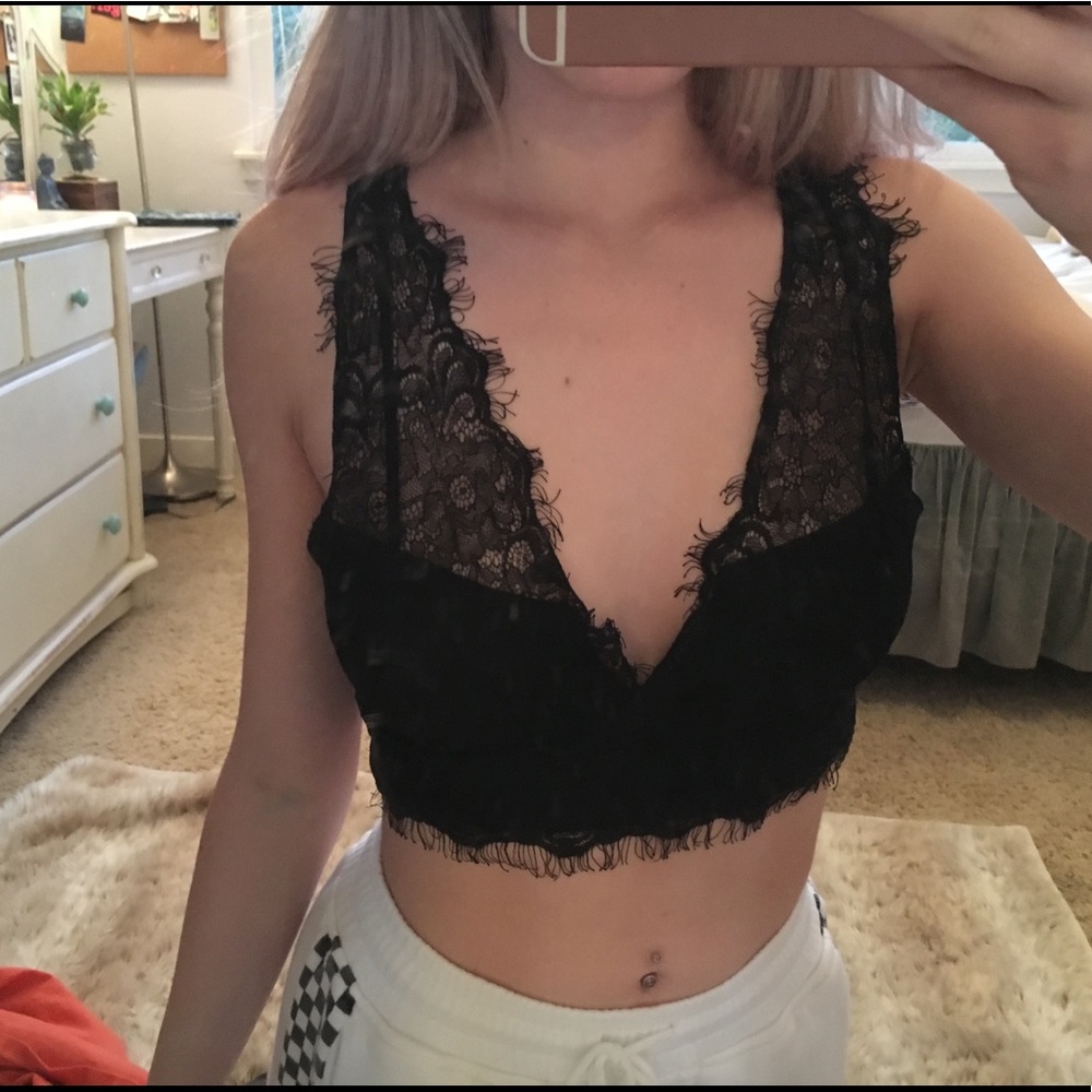 Top shop lace crop top