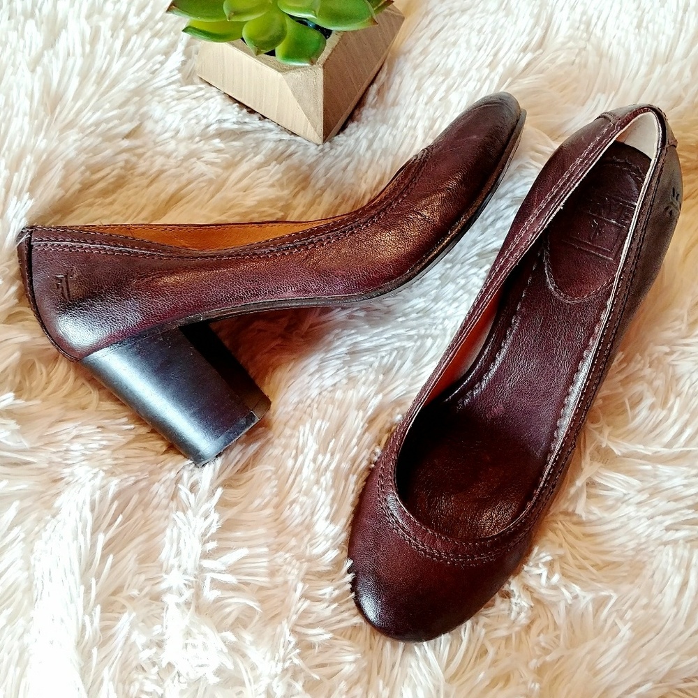Frye Carson Heels Leather Pumps Size 7