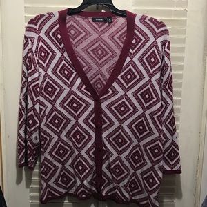 Aztec style print cardigan