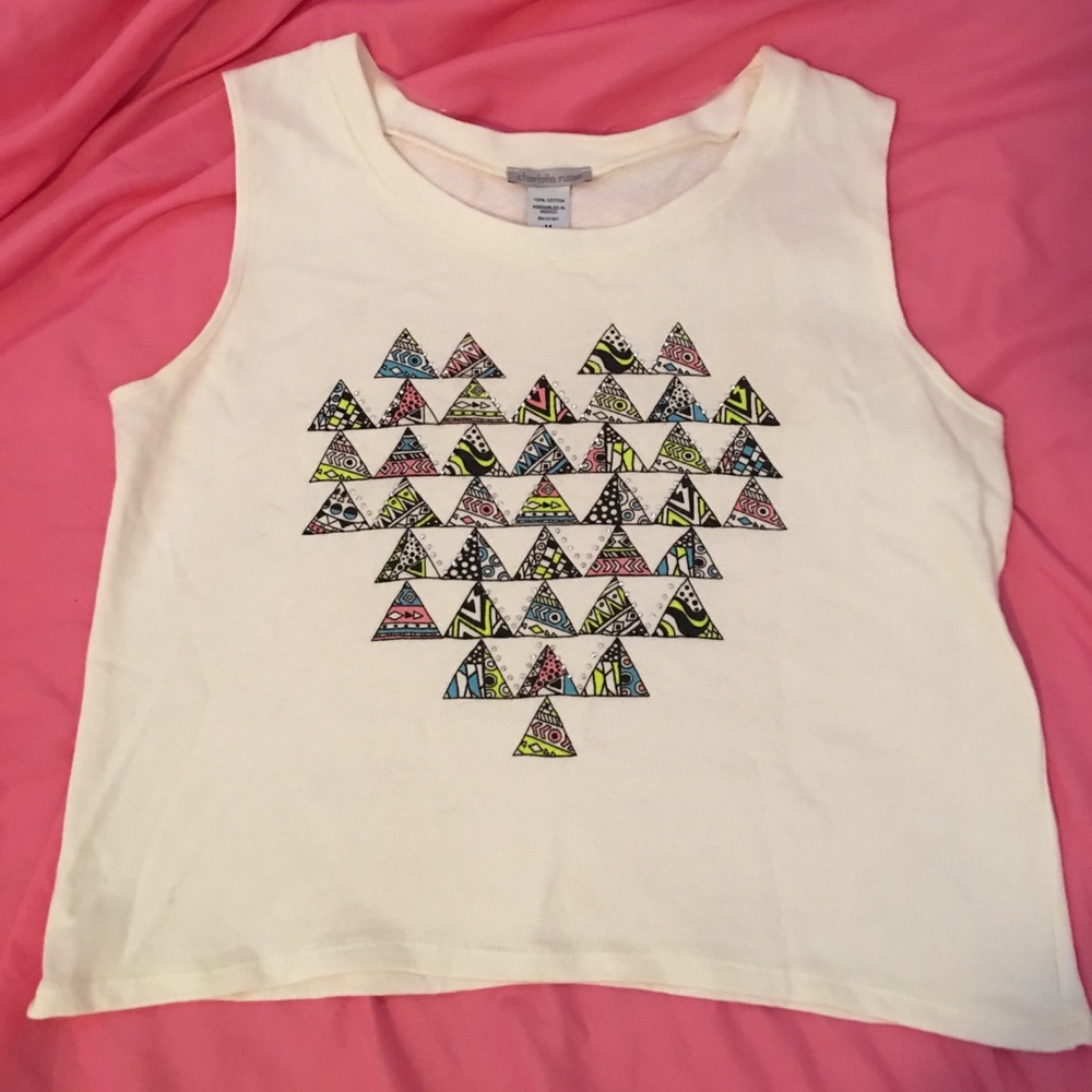White designed shirt
