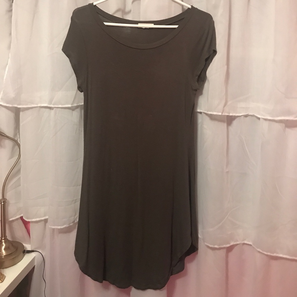 CLASSY OLIVE GREEN DRESS