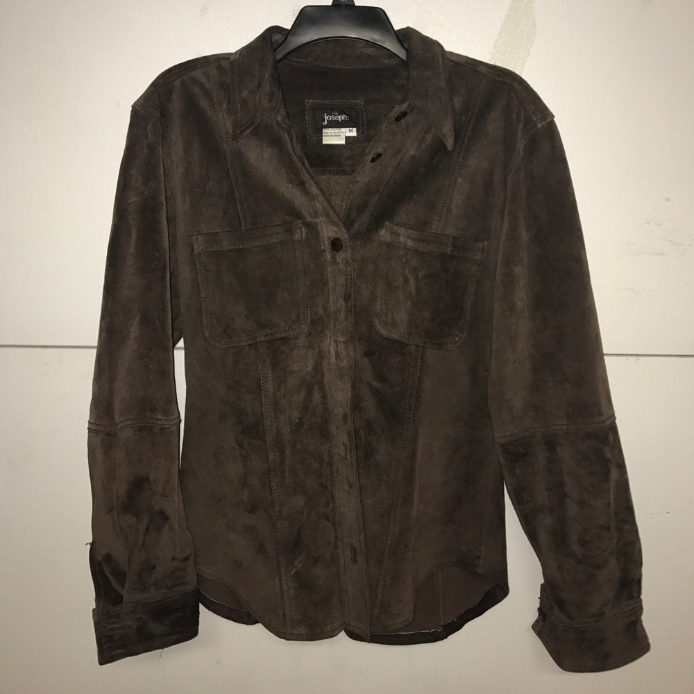 A vintage chocolate colored button down shirt
