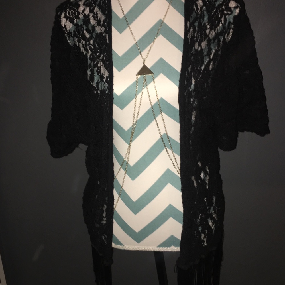 Black Lace Kimono