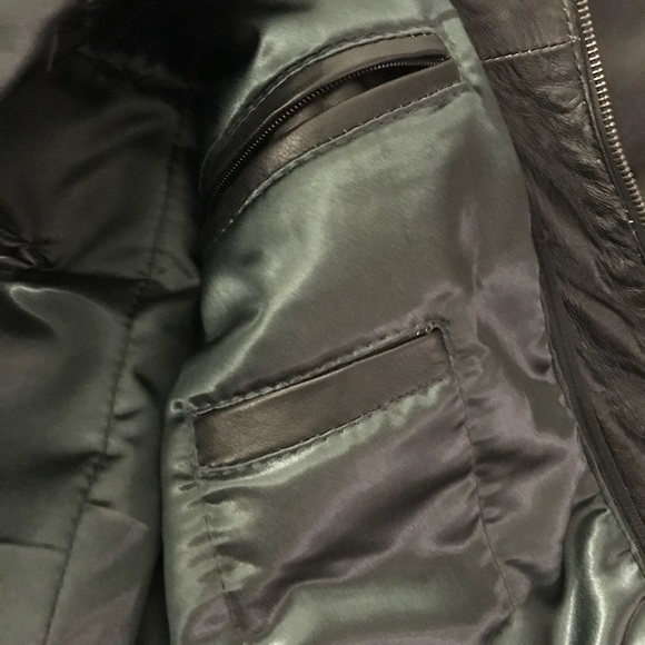 Faux leather aviator like man jacket- size L - Picture 7 of 8