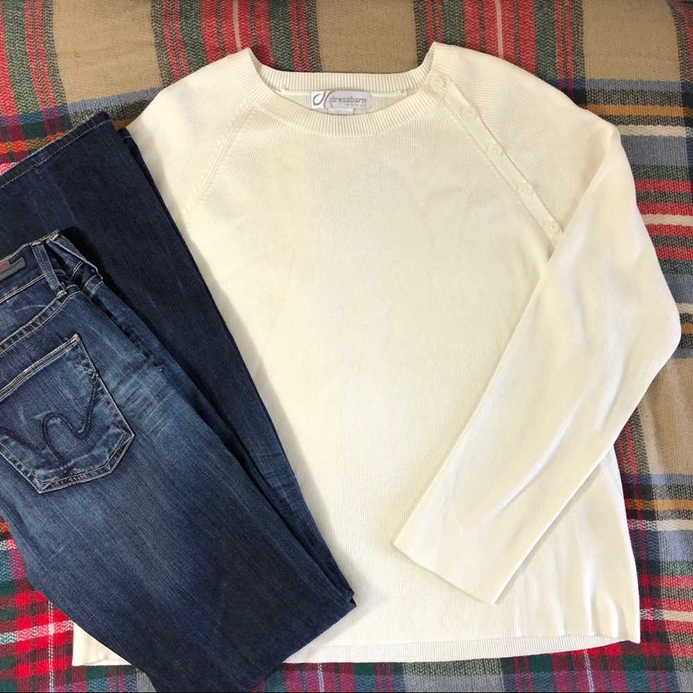 Dress Barn 14/16 Cream Sweater